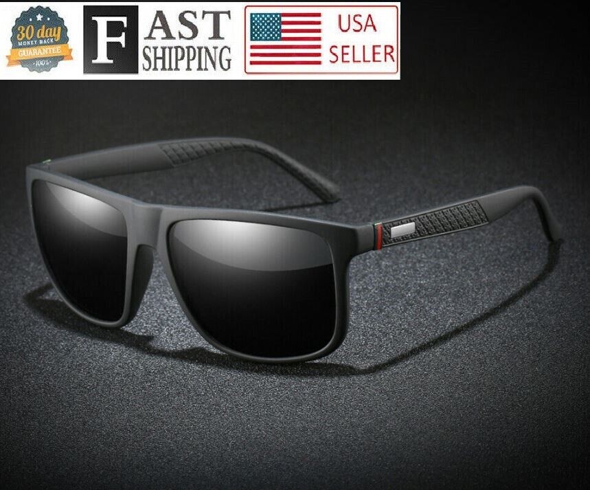 Square Polarized Sunglasses For Men TR90 Frame Driving Sun Glasses Male New 2023