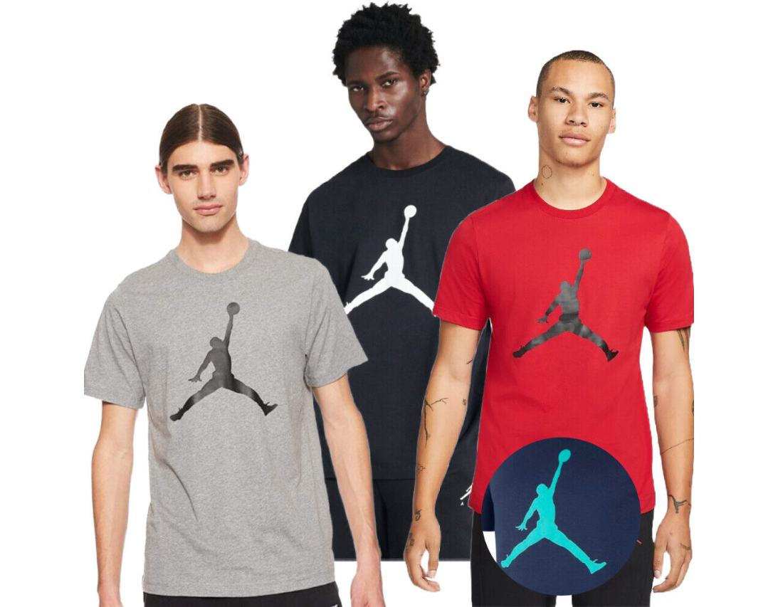 Jordan Men's T-Shirt Short Sleeve Jumpman Active Crew Athletic Basketball Tee