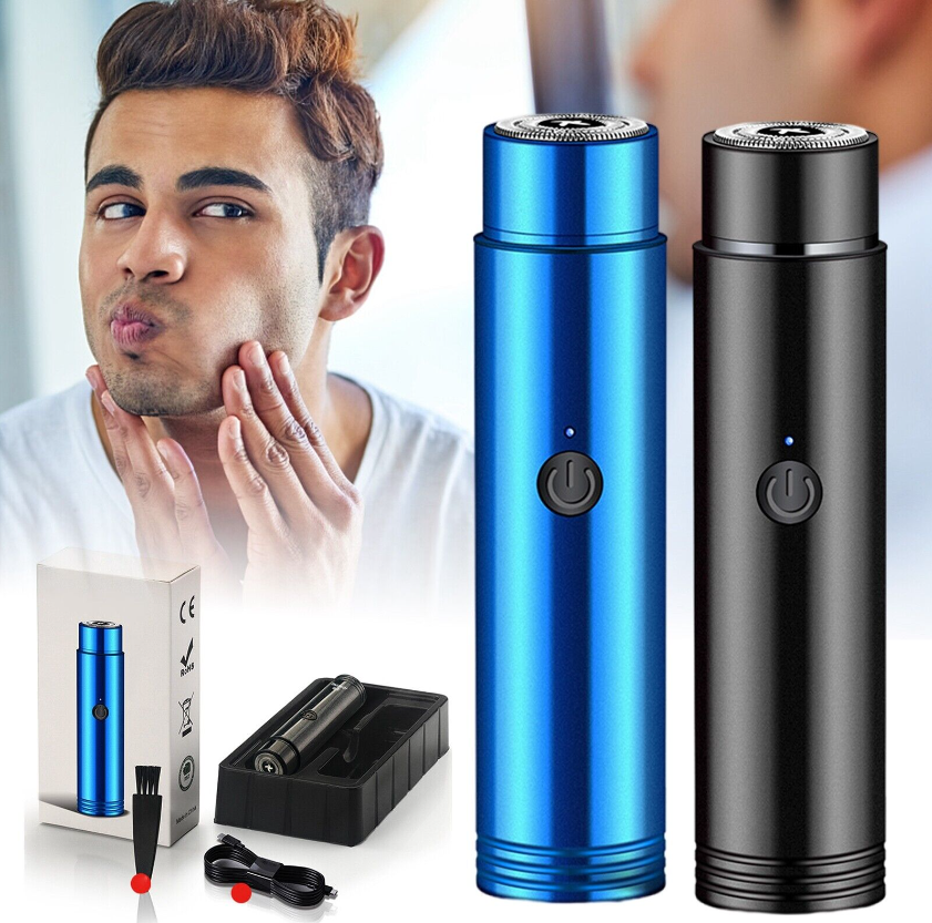 1X Portable Mini Electric Shaver Rechargeable Razor Washable Trimmer Beard Men