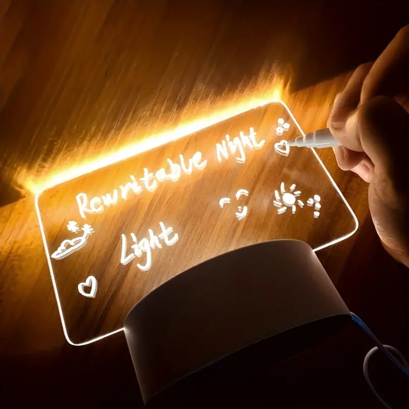 1pc Creative LED Note Board With USB Message Board And Pen, 3D Visualization Lamp, Gift For Girlfriends, Enhance Your Night Lamp Experience